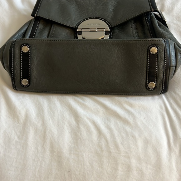 Michael Kors Grey and Black Leather Satchel - Picture 5 of 16